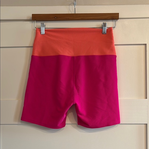 Beach Riot Pink and Red Bike Shorts with Compression Fit - Picture 3 of 3